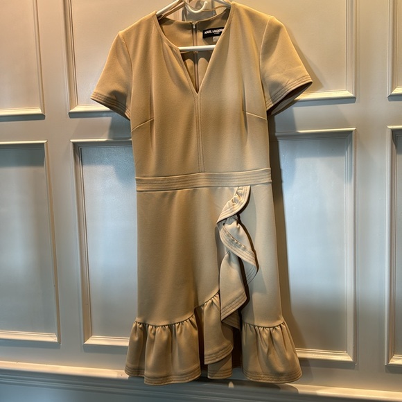 Karl Lagerfeld Tan Mini dress size 2 - Picture 2 of 4